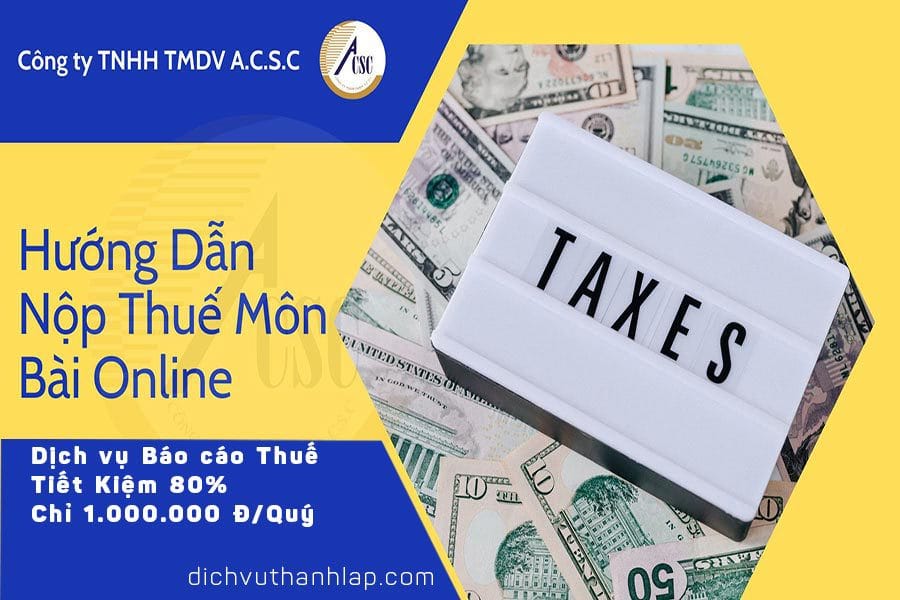Hướng Dẫn Nộp Thuế Môn Bài Online Hướng Dẫn Nộp Thuế Môn Bài Online