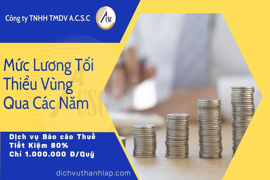 thủ tục thành lập công ty tnhh 2 thành viên Mức Lương Tối Thiểu Vùng Qua Các Năm