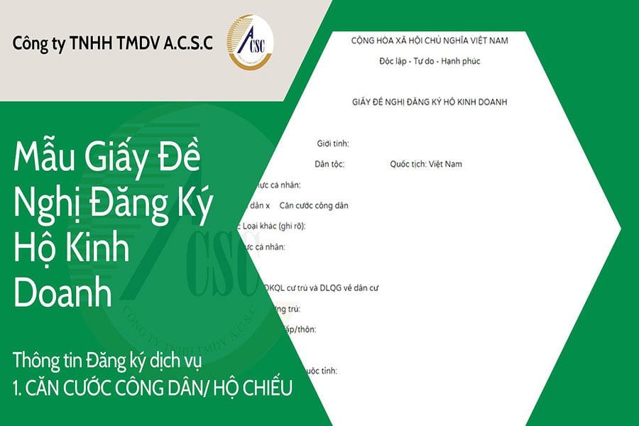 Mẫu Giấy Đề Nghị Đăng Ký Hộ Kinh Doanh Mẫu Giấy Đề Nghị Đăng Ký Hộ Kinh Doanh