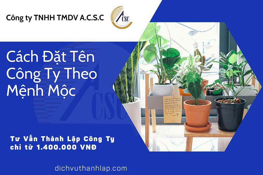 thủ tục thành lập công ty tnhh 2 thành viên Cách Đặt Tên Công Ty Theo Mệnh Mộc